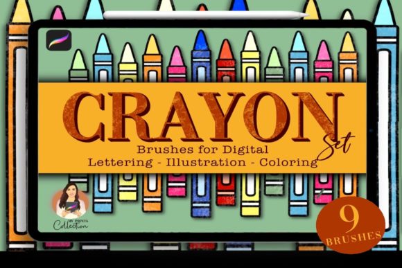Download Crayon Procreate Brush Set | 9 Brushes - Procreate Collection