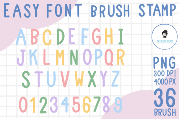 Download Easy Font Brush Stamp for Procreate - Procreate Collection