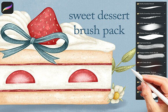Download Sweet Dessert Procreate Brush Set - Procreate Collection