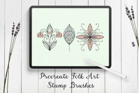 Download Modern Folk Art Floral Procreate Brushes - Procreate Collection