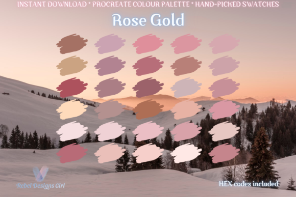 Download Rose Gold Procreate Palette - Procreate Collection
