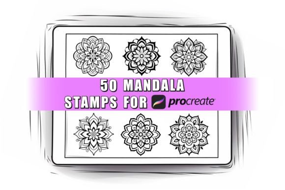 Download 50 Mandala Procreate Stamps Brushes - Procreate Collection