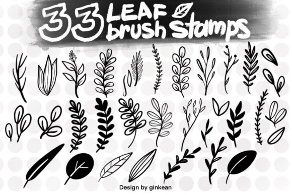 Download 33 Leaf Brush Stamps for Procreate&nbsp; - Procreate Collection