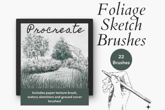 Download Procreate Foliage Sketch Brushes X 22 - Procreate Collection