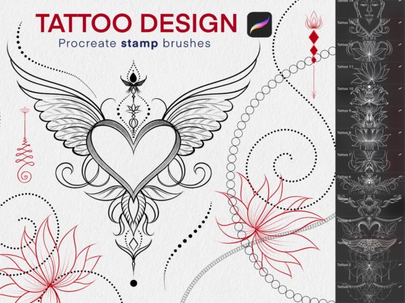 Download Procreate Tattoo Design Stamps Brush - Procreate Collection