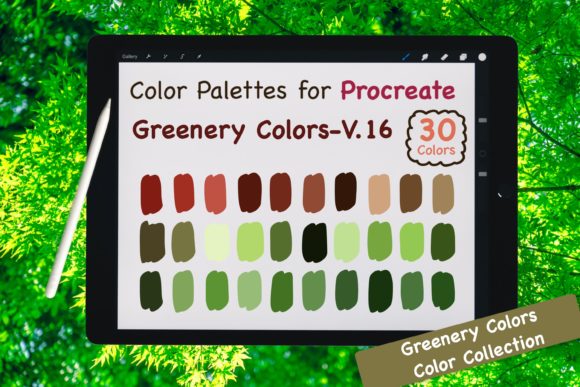 Download Procreate Color Palette-Greenery V.16 - Procreate Collection