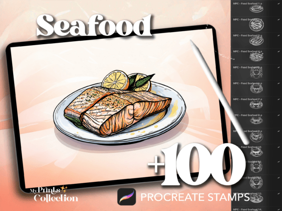 Download 100+ Procreate Seafood Food Stamps - Procreate Collection