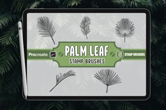 Download Palm Leaf Brush Stamp Set for Procreate - Procreate Collection