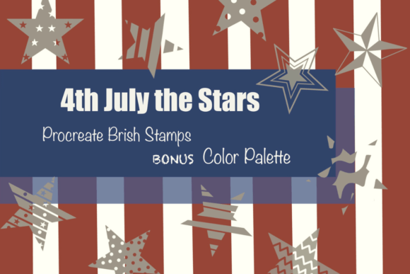 Download Procreate Brush Stamp| 4th of July Stars - Procreate Collection