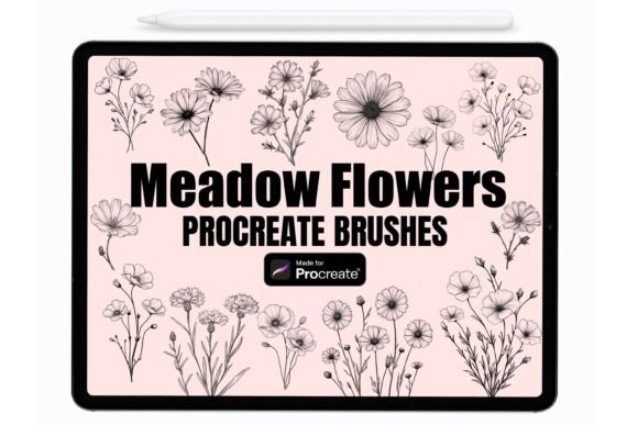 Download Meadow Flowers Procreate Stamps | Brush - Procreate Collection