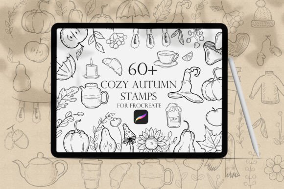 Download Cozy Autumn Procreate Stamps - Procreate Collection