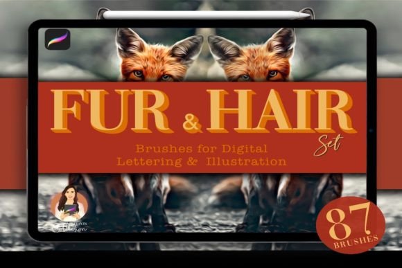 Download 87 Fur &amp; Hair Procreate Brush Set - Procreate Collection