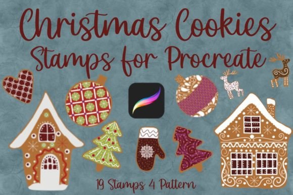 Download Christmas Cookies Stamps for Procreate - Procreate Collection