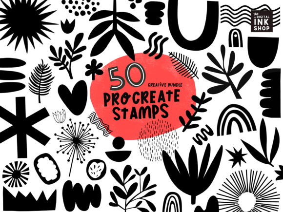 Download 50 Procreate Stamps - Procreate Collection